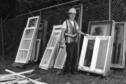 Construction site with waste removal services in Hounslow