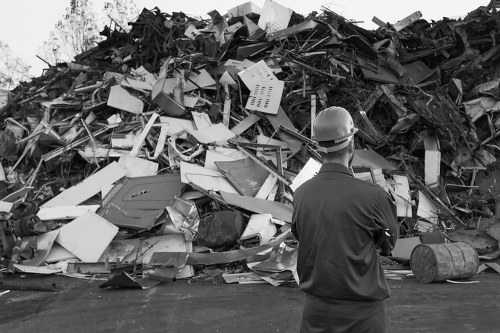 Commercial skip placed outside a Hounslow business premises